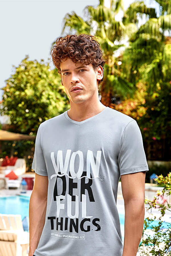 Berrak 4075 Erkek T-Shirt - Lacivert - XL